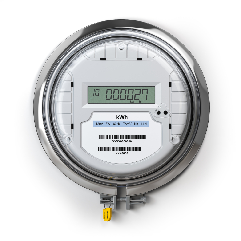 Picture of a digital electric meter