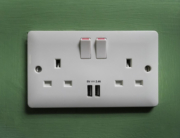 Picture of a GFCI outlet